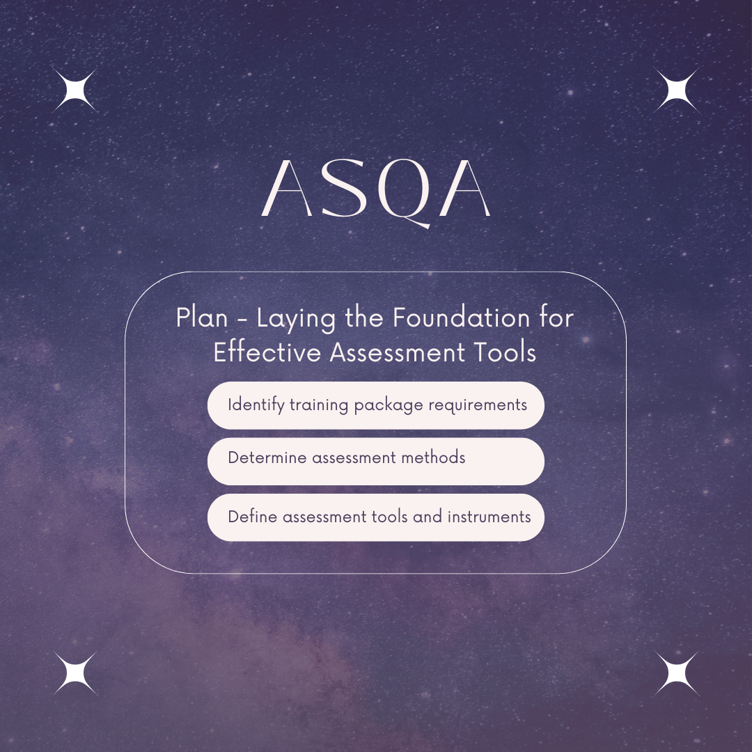 Plan - Laying the Foundation for Effective Assessment Tools Plan - Laying the Foundation for Effective Assessment Tools